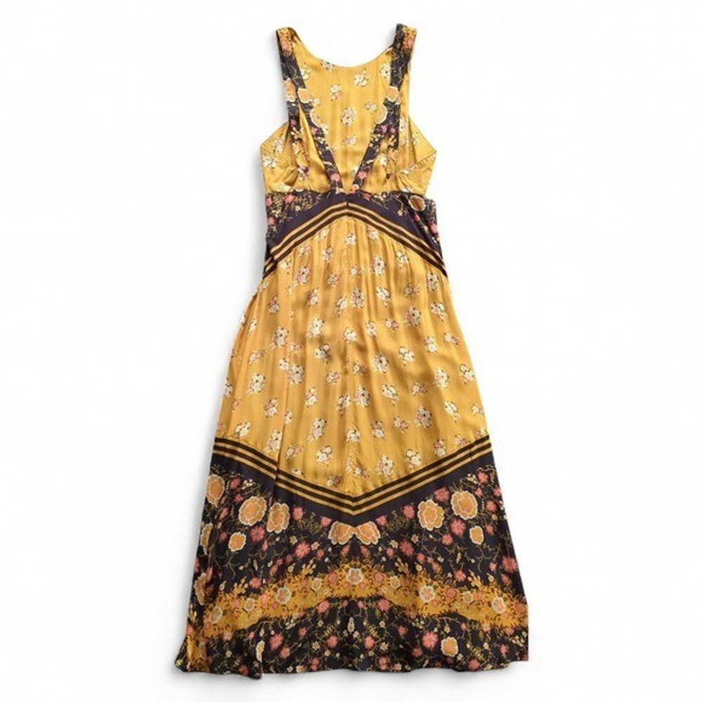 Free People Sunrise Oblivion Maxi Dress Antique Gold Sz 8 - Picture 5 of 11